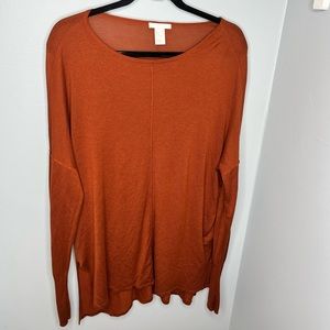Lightweight burnt orange sweater